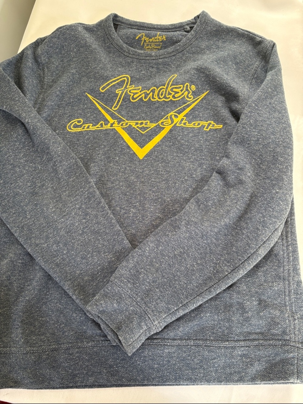 Fender Custom Shop Heather Gray Blue Cotton/Poly Sweatshirt Size L